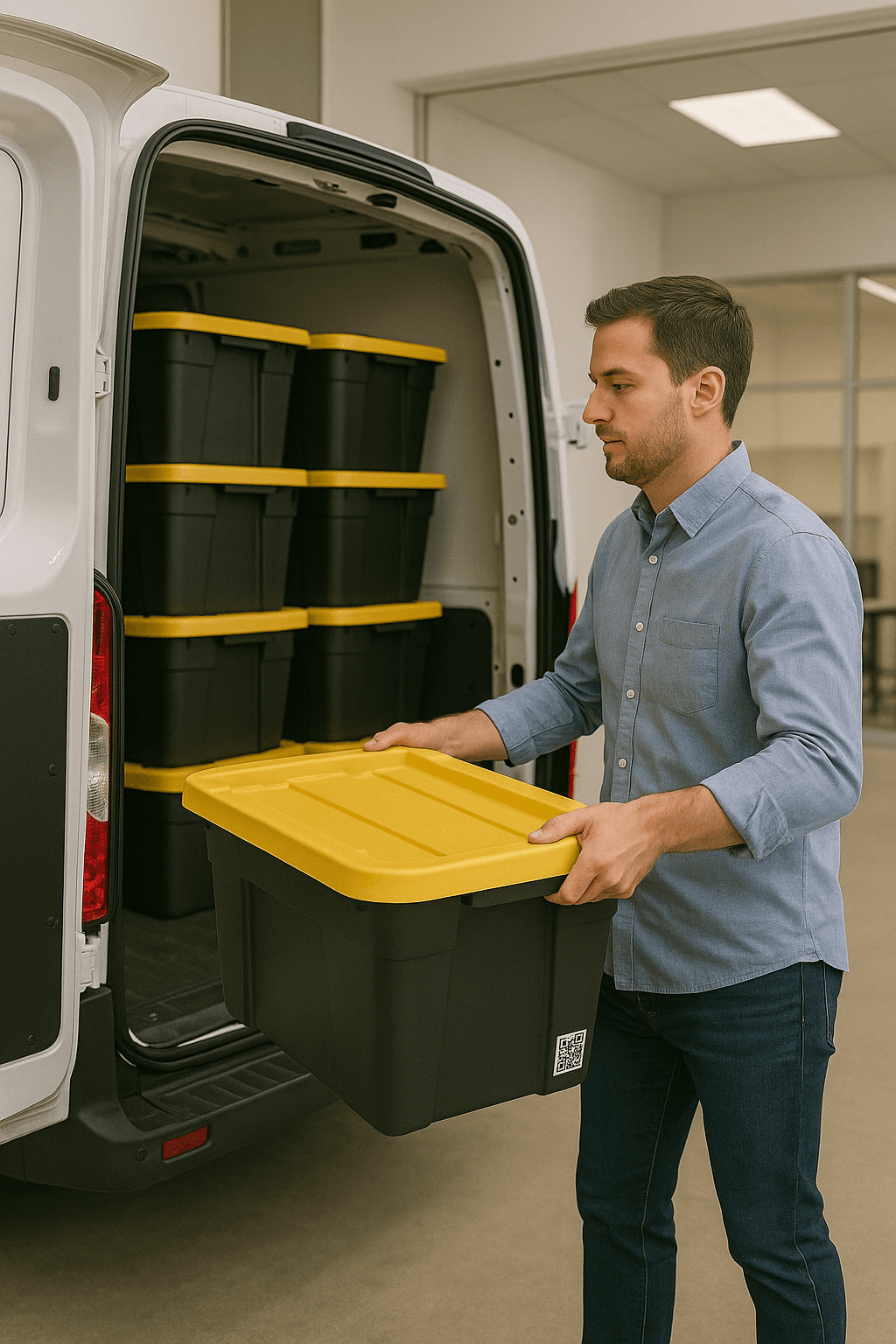 Home storage with QR boxes