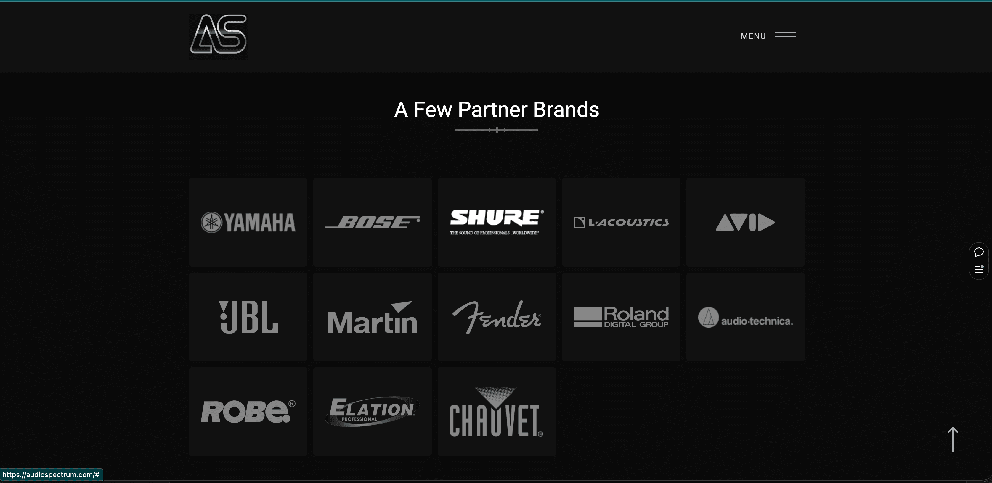 Website supporting visual