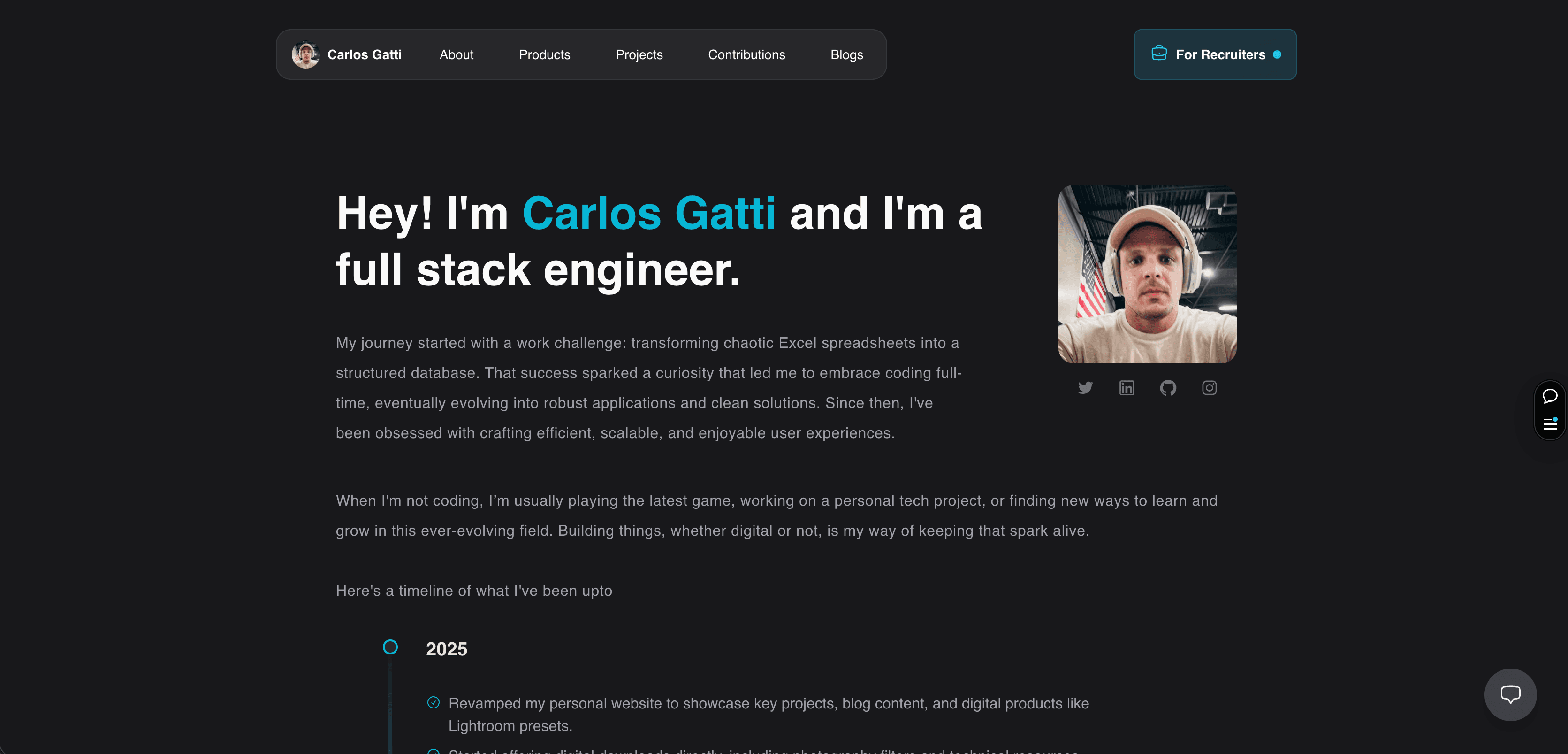 Website supporting visual