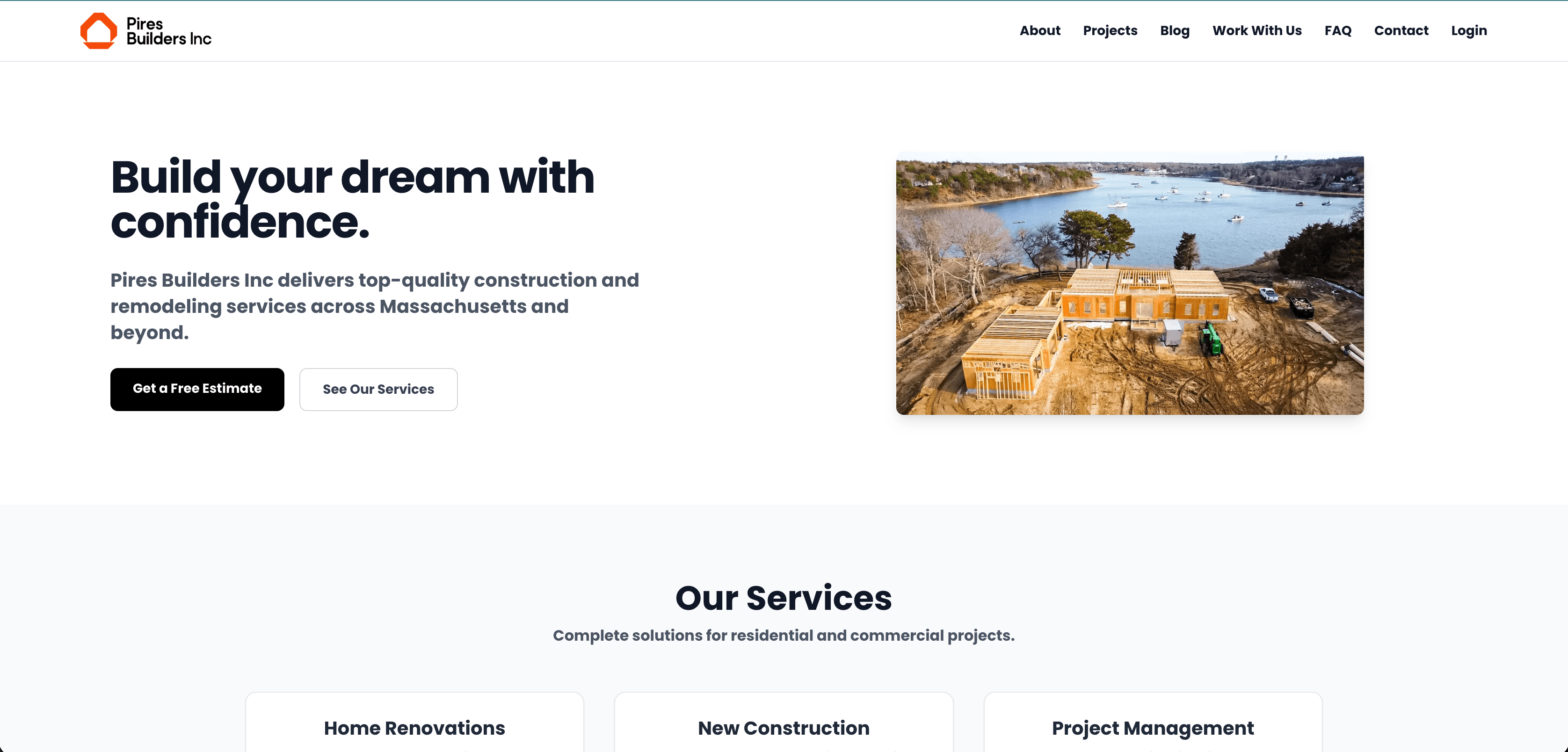 Website supporting visual